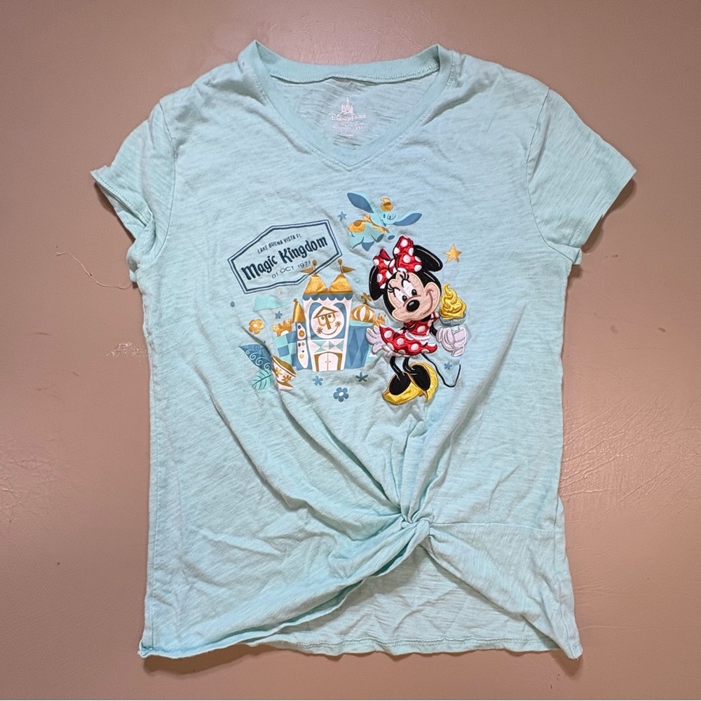 Disney Parks Teal V-Neck Tee